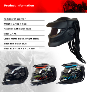 新デザインABSフルフェイスヘルメットプレデター大人用ユニセックス自転車ヘルメットバイクヘルメットロボットオートバイヘルメット - Product Image 6