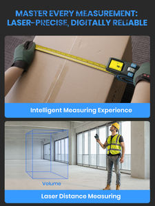 ACEGMET par MiLESEEY Ruban à mesurer numérique 3 en 1 Télémètre laser avec fermeture automatique Lecture numérique instantanée métrique - Product Image 6