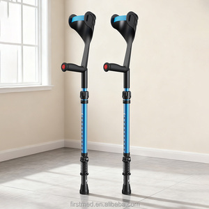 Béquille en aluminium pour le bras |   <span class=keywords><strong>Canne</strong></span> de marche légère et réglable en hauteur <span class=keywords><strong>avec</strong></span> amortisseur de chocs et support de coude détachable - Product Image 6