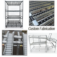 Rail de circulation en alliage d'aluminium à longueur personnalisée avec roues en PU jaunes pour système de rayonnage FIFO à gravité pour tuyaux Lean Pipe