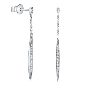 Pendientes de moda con borlas y circonitas, imitación de perlas, chapados en oro certificado, aleación de estaño, silicona, unisex, para fiesta - Product Image 2