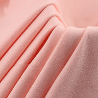 Tissu en polyester et élasthanne brossé effet soie, poids moyen, doux, anti-boulochage, extensible, tricoté pour T-shirts, vêtements décontractés, filles et garçons