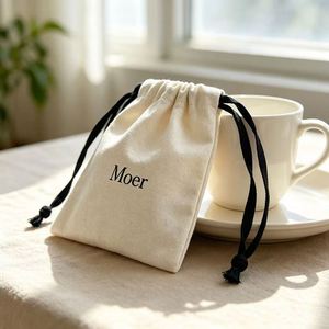 Bolsa con Cordón Ecológica OEM ODM, Bolsa Protectora de Lona de Algodón Reciclado a Prueba de Polvo con Impresión de Logotipo Personalizado - Product Image 3