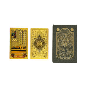 金箔塔罗牌聚氯乙烯卡防水环保定制纸盒12x7cm游戏桌布 - Product Image 5