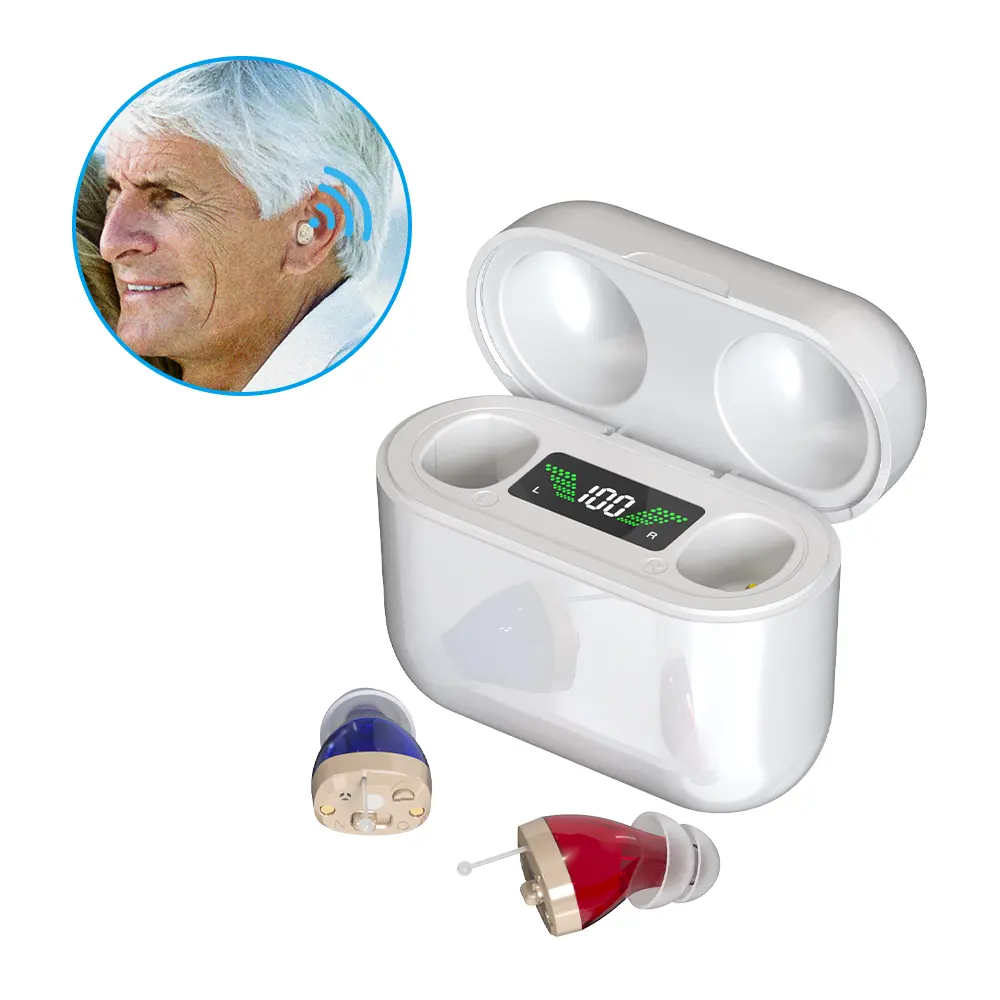 New Arrival CIC Hearing Aid Device For Seniors Rechargeable Wireless Hearing Aid Cheap Amplifier OTC hearing aids