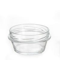 Vente en gros de petits bocaux à caviar en verre recyclé écologique à large ouverture 100ml Mini emballage alimentaire congelé avec couvercle