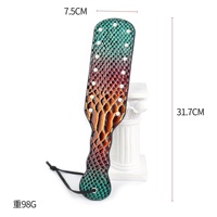 Palette de fessée en cuir imprimé crocodile-Outil d'entraînement et de punition des esclaves BDSM pour le jeu des adultes