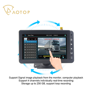 DVR HD 7 inch xe Quad xem màn hình 4CH hình ảnh BSD người đi xe đạp xe người đi bộ ai phát hiện xe tải an toàn tầm nhìn giải pháp - Product Image 5