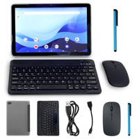 Nueva Tablet Verde A333 con Teclado, Ratón y Lápiz Óptico, Android 15 GMS, 3GB+64GB, WiFi 5G, Pantalla Táctil IPS de 10 Pulgadas, Procesador de Cinco Núcleos