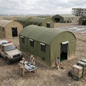 Carpa de Comando de Emergencia Impermeable para las Cuatro Estaciones con Estructura de Acero Reforzada, de Algodón y PVC Ignífugo para Alivio en Desastres, Venta al por Mayor - Product Image 3