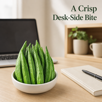 Gedroogde Okra Chips Groothandel Bulk Knapperige Groene Okra Groente Snack OEM Fabrikant Export Leverancier Directe Winkel