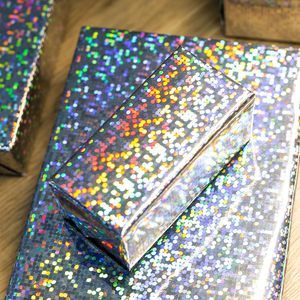 Papier d'emballage holographique Merture, rouleau de 17 pouces x 32,8 pieds, points argentés, papier métallisé pour fête, mariage, anniversaire, Noël - Product Image 5