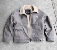 Fabricants de vêtements broderie patch logo vestes d'hiver pour hommes fermeture éclair haute qualité doublure personnalisée col épais veste pour hommes