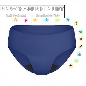 Culottes menstruelles de luxe pour femmes - Sous-vêtements tricotés respirants antibactériens à taille haute à 4 couches pour un usage quotidien confortable - Product Image 2