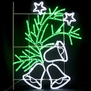 Commercial Project Holiday Lighting Outdoor Street Christmas Decoration IP65 Waterproof Pole Light Street Motif Lights