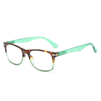 HS66379 unisexe mince bleu PC lunettes de lecture TR carré charnière à ressort pour toutes les formes de visage presbytie lunettes correctives pour hommes