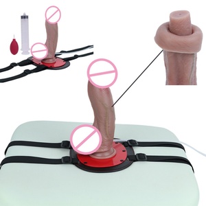 SXXY Ultra Soft Skin Texture Dual Layer Squirting <b>Dildo</b> Unisex G Spot Anal Vaginal Massager Realistic Penis Sex Toys Wholesale - Product Image 1