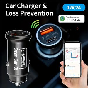 Chargeur de voiture universel MFi IOS à double port USB Type-C, chargeur rapide, prise allume-cigare, suivi GPS en temps réel, localisation - Product Image 2