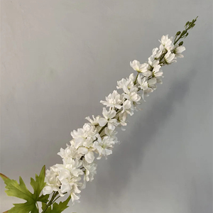 Fleurs artificielles en gros d'usine, fleurs de delphinium en soie bleue pour la décoration de mariage - Product Image 1