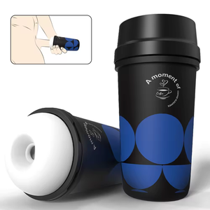 S-hande Stealth Coffee Cup Male Masturbator Vibrating Portable Invisible Adult Sex Toy Men Vagina Soft Skin-Like TPE Stocking - Product Image 4