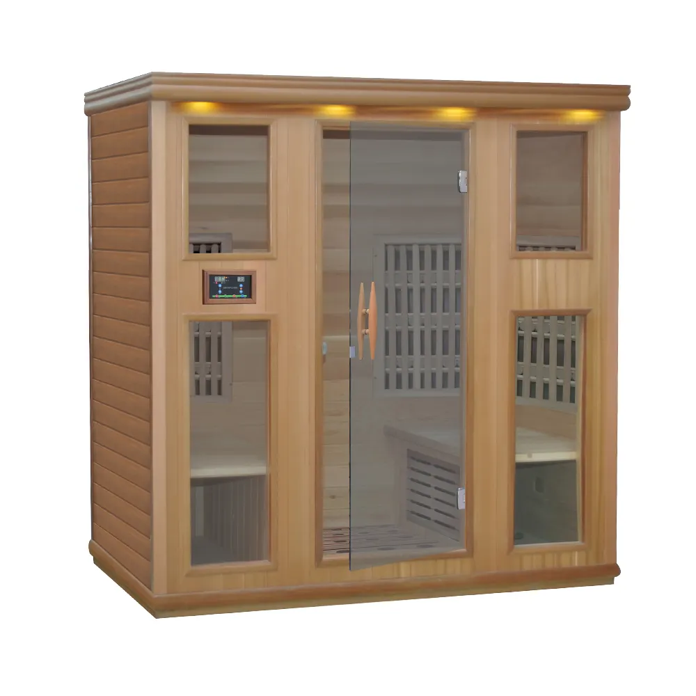 Luxus Solid Modernes Design Lichttherapie Infrarot Sauna Modell 1-2 Personen Sauna raum