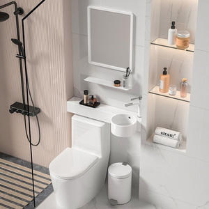 Lavabo à <span class=keywords><strong>main</strong></span> en céramique blanche européenne Prix Vanité moderne Lavabo de salle de bain mural simple pour hôtel villa - Product Image 3