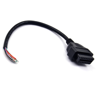 Conector Macho OBD2 de 16 Pines para Adaptador de Extensión ELM327, Cable OBD, OBDII, EOBD, ODB2, Adaptador OBDII de 16 Pines, Cable Hembra