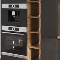 Panneau MDF mélaminé résistant à l'eau PA Wholesale, 18 mm, noir, pour armoire de cuisine étanche