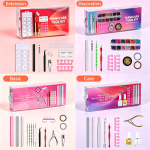 Kit de cuidado de uñas de 7 piezas, juego de removedor de uñas con toallitas para uñas, pinzas para remojar uñas, lima de uñas, pulidor, herramientas de manicura al por mayor - Product Image 1