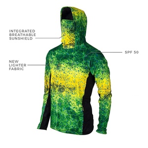 Chemises de pêche à manches longues en jersey de polyester respirant à séchage rapide UPF50+ de haute qualité personnalisées, impression par sublimation, protection solaire - Product Image 3