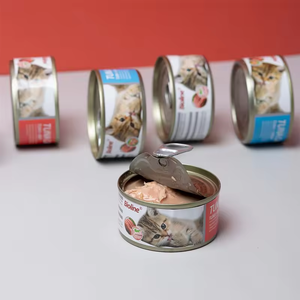 Toptan kedi konserve 375g mühürlü paketi besleyici tavuk sığır tatlar konserve zımba gıda Pet kedi ıslak aperatifler - Product Image 5