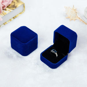 Velvet <b>Ring</b> <b>Box</b> Square 5x5x3 Red Jewelry Storage Case For Engagement Wedding Gifts - Product Image 5