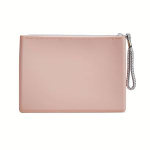 Elegant Fashionable Portable <b>Silicone</b> <b>Waterproof</b> Cosmetic Pouch Zipper Large Capacity Makeup Bag Coin Purse Travel Organizer - Product Image 6
