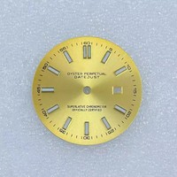 Montre pour femme Datebook Double Nail 24,5 mm compatible avec le mouvement NH05, luminescente dans le noir
