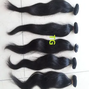 unprocessed virgin Brazilian hair top quality natural color straight hair