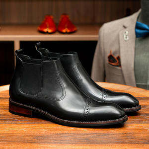 Nouvelles Bottes Classiques d'Automne Hiver en Cuir Véritable à Enfiler pour la Marche, Imperméables, Antidérapantes et Épaisses, Idéales pour le Bureau et les Tenues Décontractées - Product Image 2