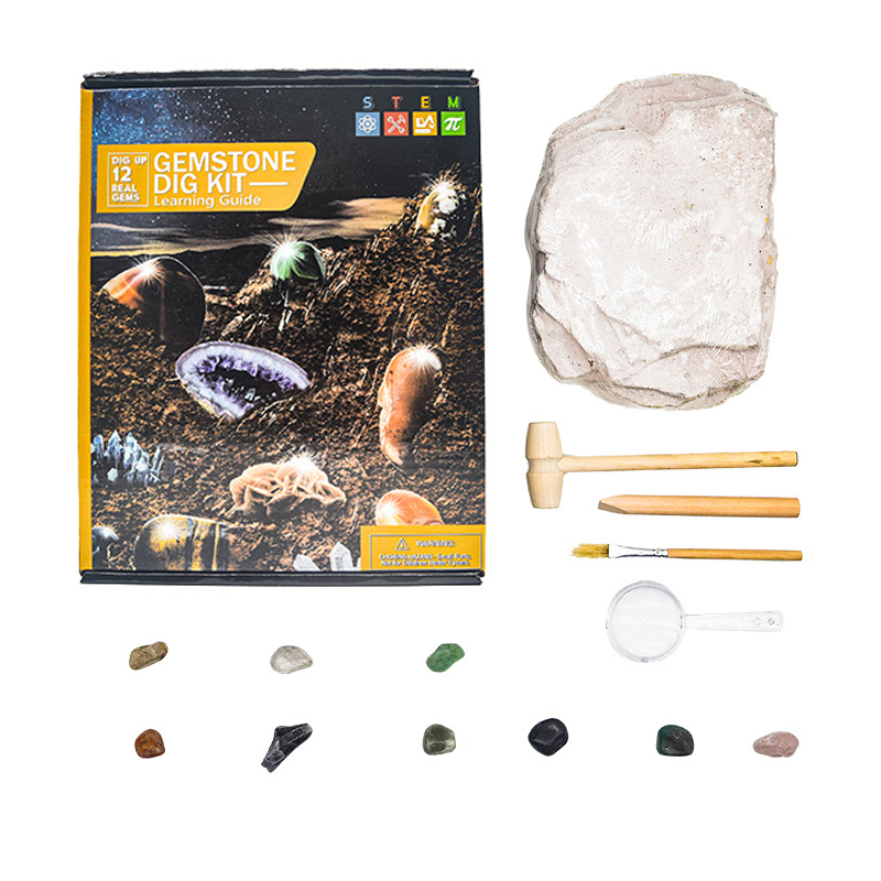 Mystooy Kit de Excavación de Gemas, Minerales para Niños, Piedras y Mystooy Kit de Excavación de Gemas, Minerales para Niños, Piedras y