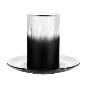 Tazze e piatti in vetro stile turco modello di colore gradiente Design decorazione per la casa arabo <span class=keywords><strong>Kava</strong></span> tazze di vetro nero tazze da tè - Product Image 1