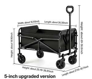 Carrito de Compras Plegable de Cuatro Ruedas, Multicolor, Tamaño Grande, Marca GHealth, OEM/ODM, con Mesa, Portátil, para Exteriores - Product Image 2