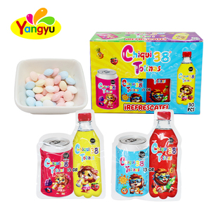 Caramelos prensados creativos al por mayor con forma de botella de refresco, sabor a frutas mixtas en sobre - Product Image 1