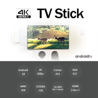 Topleo stik Tv Android 10, kotak 2g 16g Wifi, stik Tv pintar 4k, Tv Android