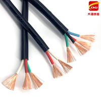 Câble d'alimentation RVV 2 3 4 5 conducteurs H05VV-F, conducteur en cuivre, cordon flexible 0,75 1 1,5 2,5 4 6 mm, câble électrique AWG 4 6 8 10 12