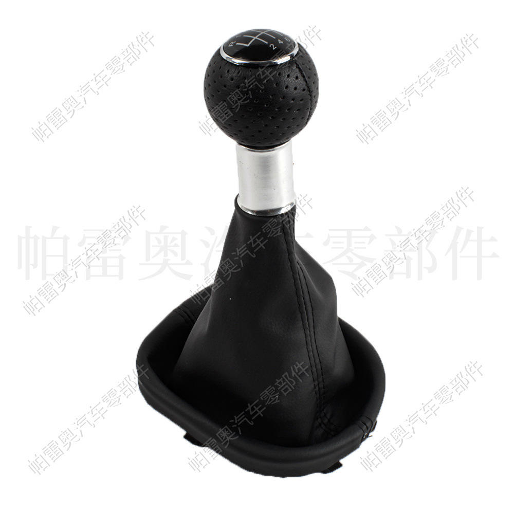 6 สปีด เส้นสีดำ พื้นหลังสีดำ ตัวอักษรสีขาว คันโยกยาว