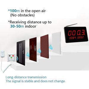 Sistema <span class=keywords><strong>de</strong></span> Llamada <span class=keywords><strong>a</strong></span> Enfermera KOQI para Hospital con Botón <span class=keywords><strong>de</strong></span> Emergencia <span class=keywords><strong>de</strong></span> Cable, Timbre <span class=keywords><strong>de</strong></span> Alarma, 1 Receptor con 10 Bocinas, para Clínica Médica - Product Image 5