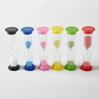 Minuteur de douche écologique en plastique ABS durable, design Art Déco, minuteur sablier à ventouse de 1 à 4 minutes pour la rentrée scolaire