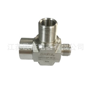 ทีสแตนเลส NPT1/2F-10 304 ข้อต่อท่อไร้รอยต่อสำหรับใช้งานแรงดันสูง - Product Image 1