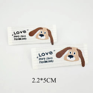 Logotipo privado personalizado Etiqueta de cuidado de la tela de la ropa Etiqueta tejida de ropa orgánica de alta calidad Etiquetas tejidas de ropa - Product Image 3