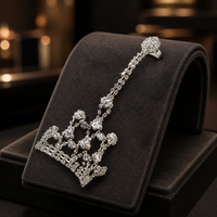 Bracelet à main en strass SA, bague, bracelet à maillons floraux, breloques italiennes, bijoux pour femmes, accessoires de mariage et de fête