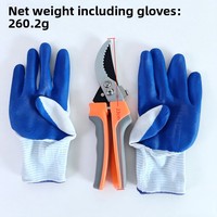 Sécateur robuste pour arbres fruitiers, ciseaux de jardinage pour fleurs, outil de coupe de branches avec poignée antidérapante, ensemble de gants, fabriqué en Chine