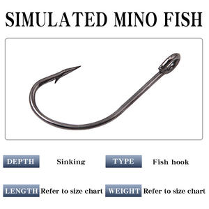 เบ็ดตกปลาเหล็กกล้าคาร์บอนสูง เบอร์ 12 ถึง 4 สำหรับตกปลาในน้ำจืด พร้อมตาเบ็ดขนาดใหญ่และดีไซน์มีเงี่ยง บรรจุ 50 ชิ้นต่อถุง - Product Image 4